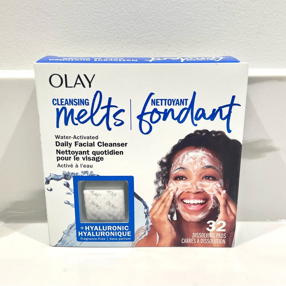 🔵3/$25 NEW Olay Water-Activated Facial Cleanser Cleansing Melts w/ Hyaluronic